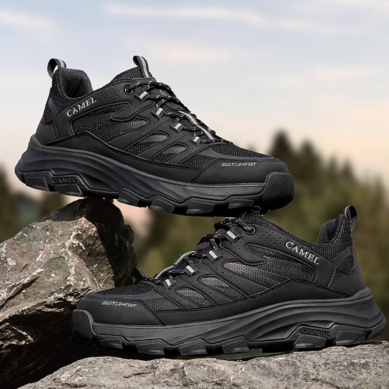 CAMEL Slip Resistant And Breathable Low top Hiking Shoes Men’s