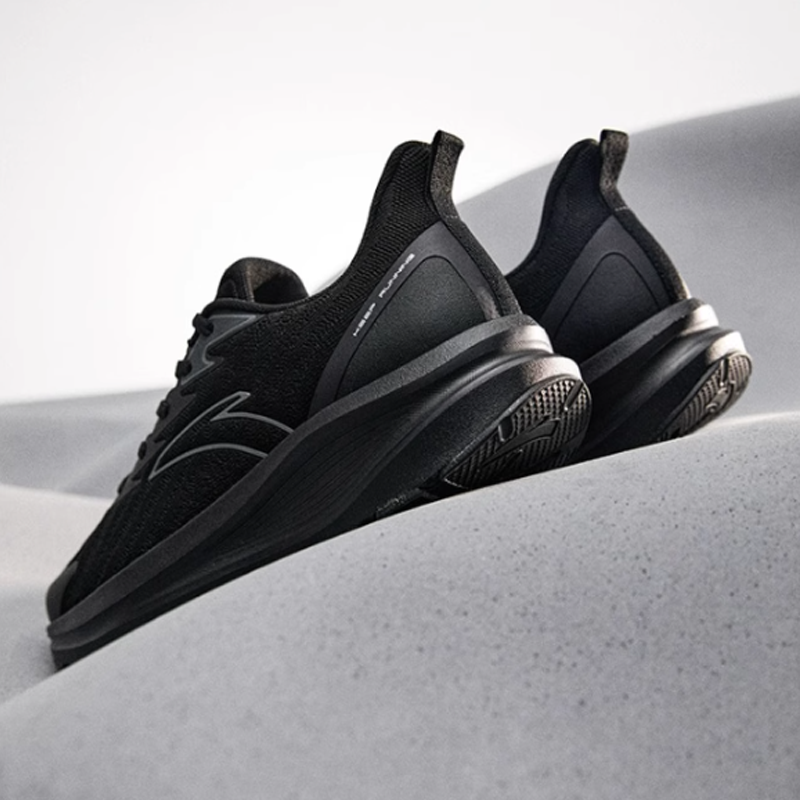Anta Cloud Path Textile, TPU Slip Resistant Abrasion Resistant Low top Running Shoes Men’s Black