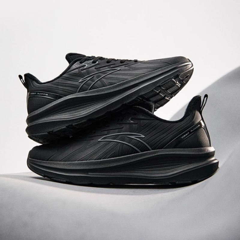 Anta Cloud Path Textile, TPU Slip Resistant Abrasion Resistant Low top Running Shoes Men’s Black
