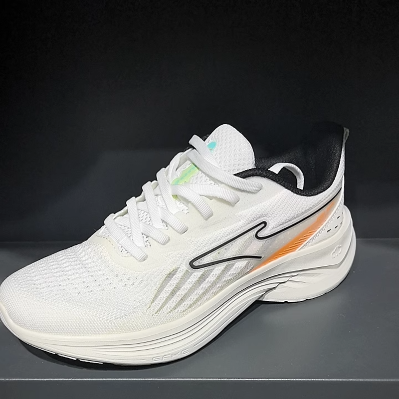 Erke Abrasion Resistant Lightweight Wear resistant And Lightweight Low top Running Shoes Men’s White Orange