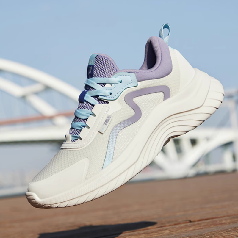 361° Breathable And Lightweight Low top Carbon Plate Running Shoes Women’s White Purple