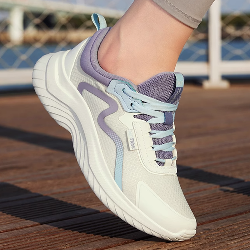 361° Breathable And Lightweight Low top Carbon Plate Running Shoes Women’s White Purple