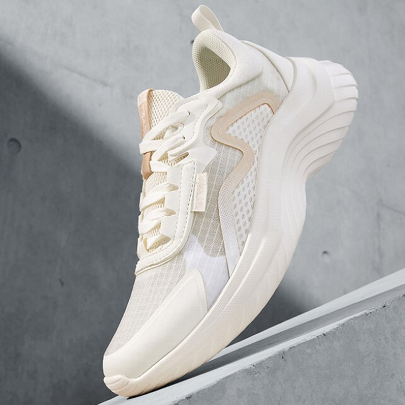 361° Breathable And Lightweight Low top Carbon Plate Running Shoes Women’s White Gold