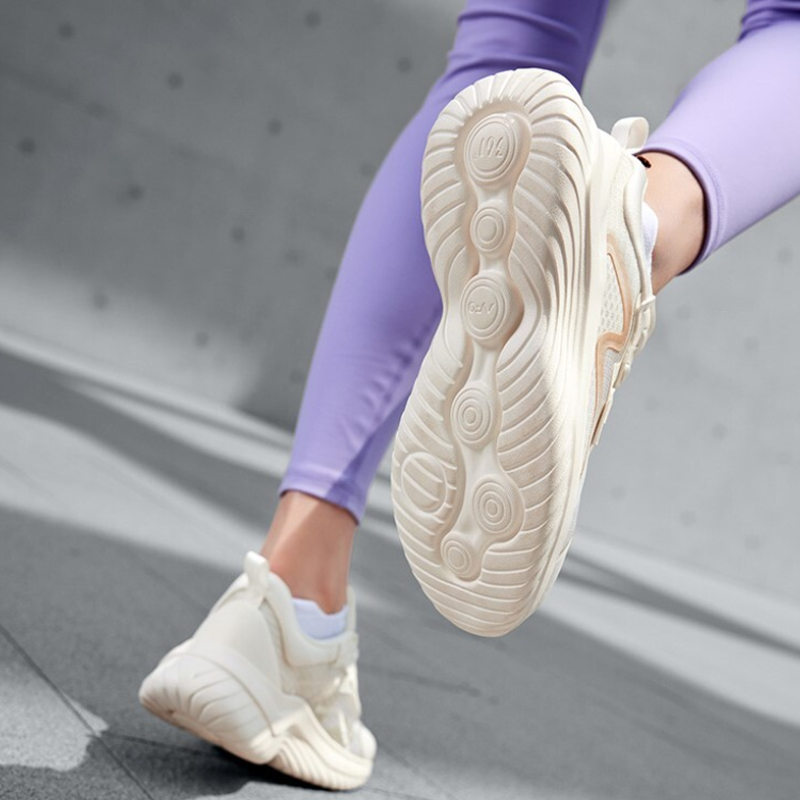 361° Breathable And Lightweight Low top Carbon Plate Running Shoes Women’s White Gold