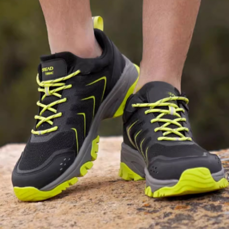 TOREAD Comfortable Cushioning, Wear Resistant Low top Outdoor Shoes Men’s Black Green