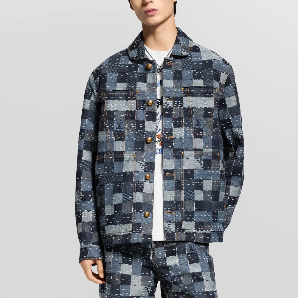 Мужская куртка Louis Vuitton x Nigo (коричневая) — фото 3