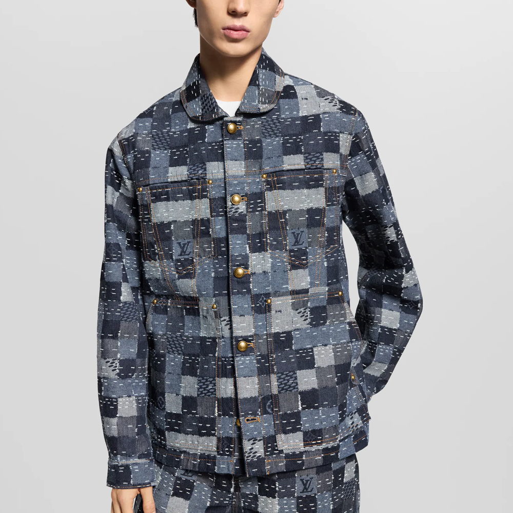 Мужская куртка Louis Vuitton x Nigo (коричневая) — фото 4