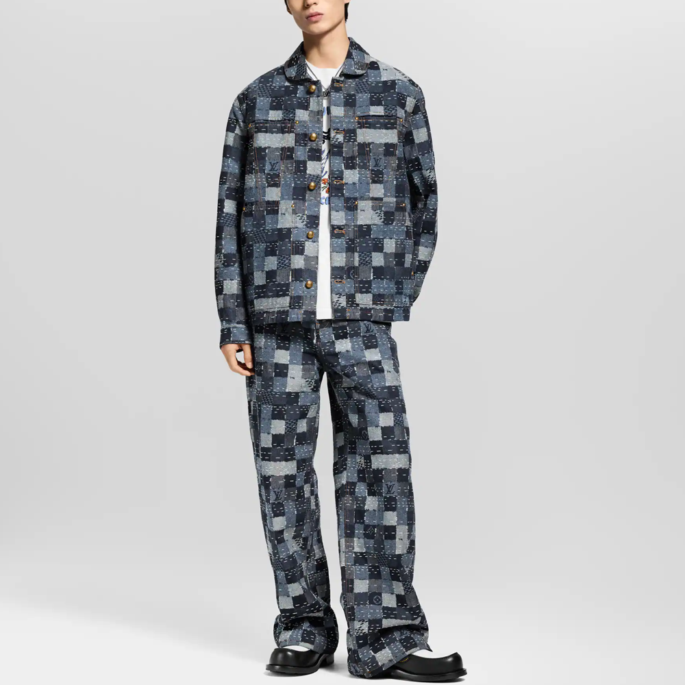 Мужская куртка Louis Vuitton x Nigo (коричневая) — фото 5
