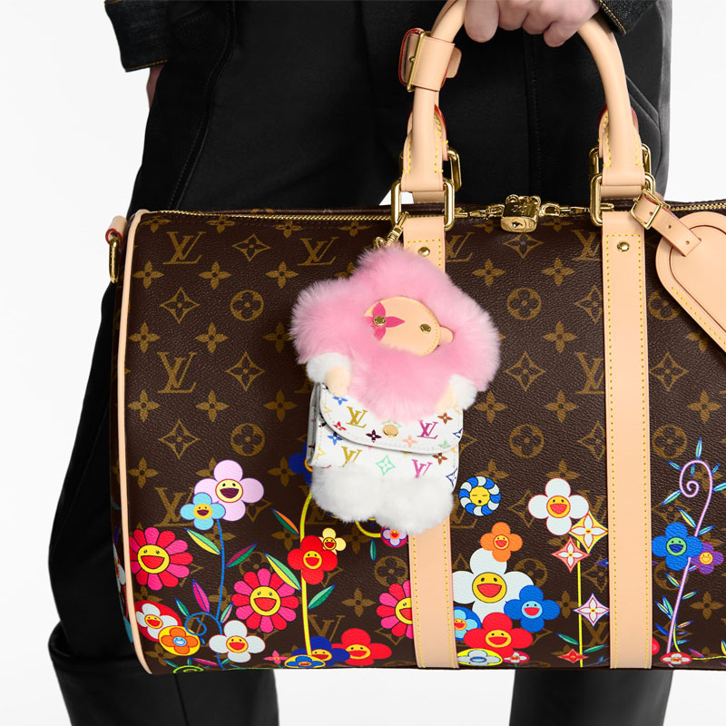 Женская подвеска Louis Vuitton x Takashi Murakami (розово-белая) — фото 5
