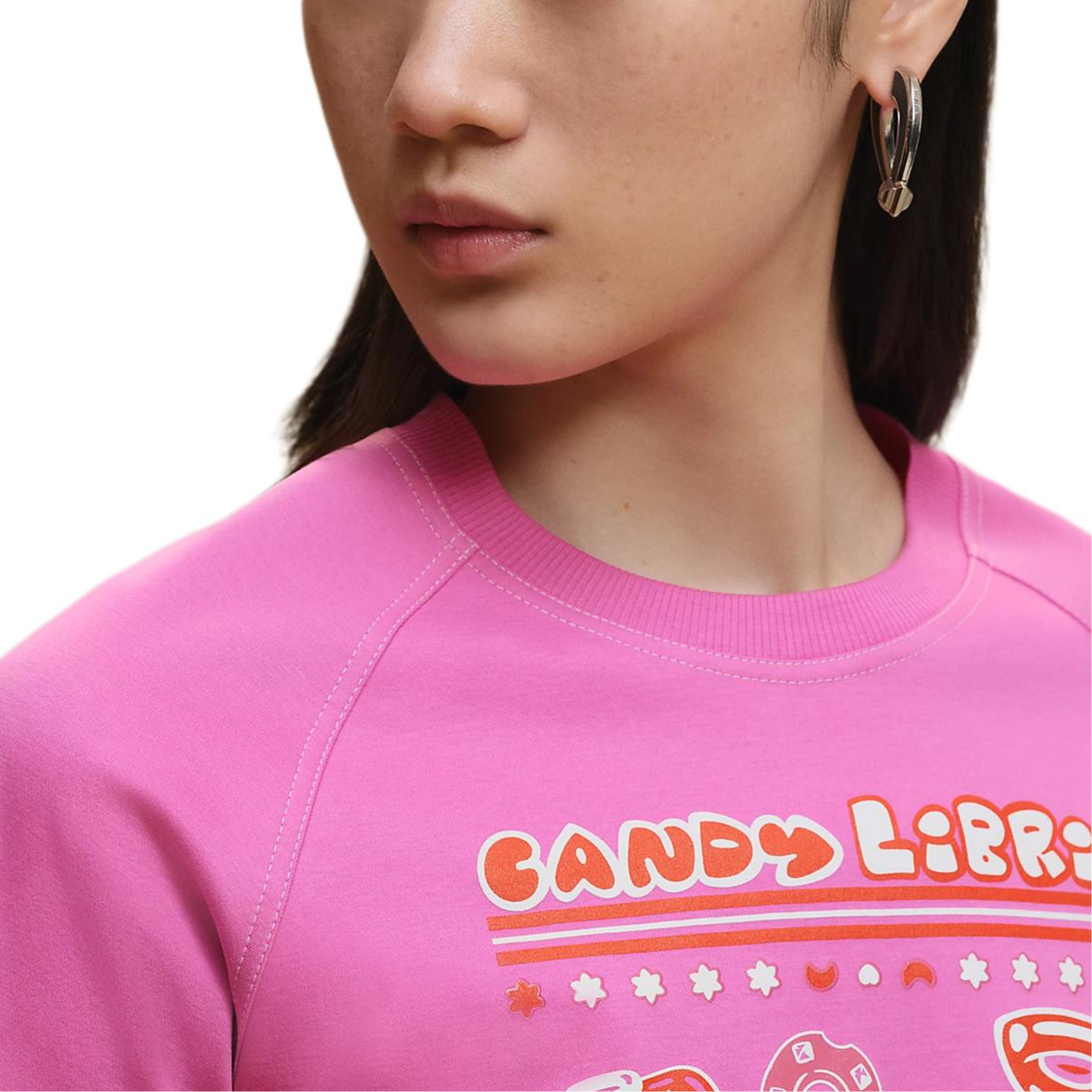 Женская футболка Hermes Raglan (розовая) — фото 4