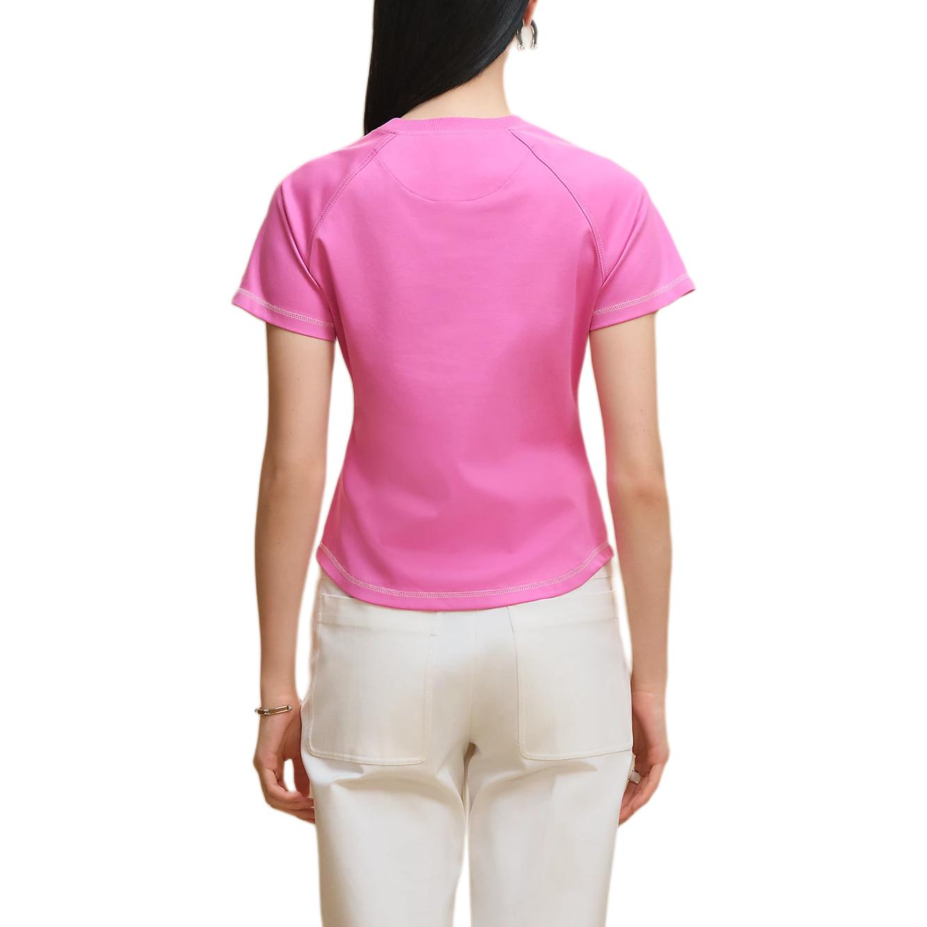 Женская футболка Hermes Raglan (розовая) — фото 3