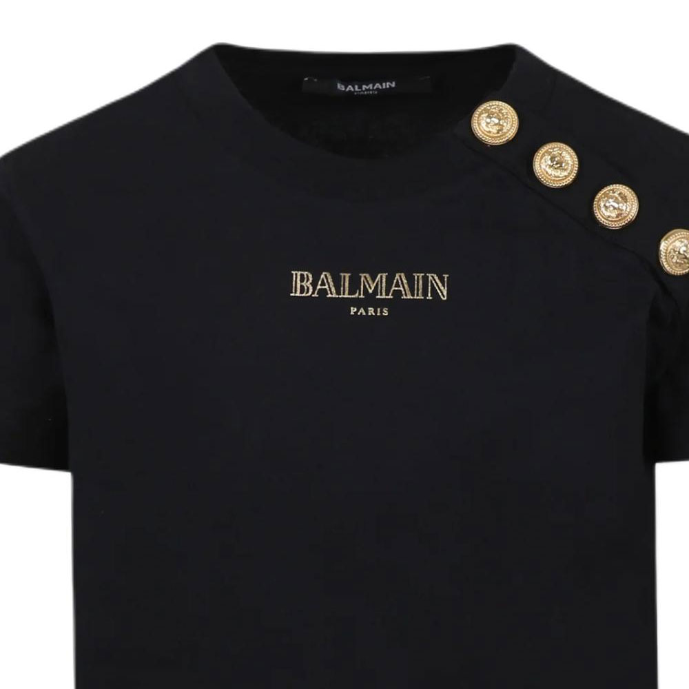 Футболка BALMAIN Kids Logo (черная) — фото 3