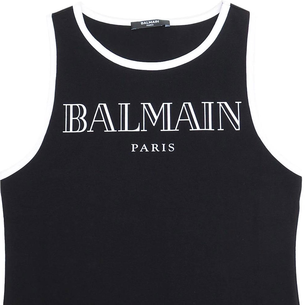 Детская майка BALMAIN (черная) — фото 3