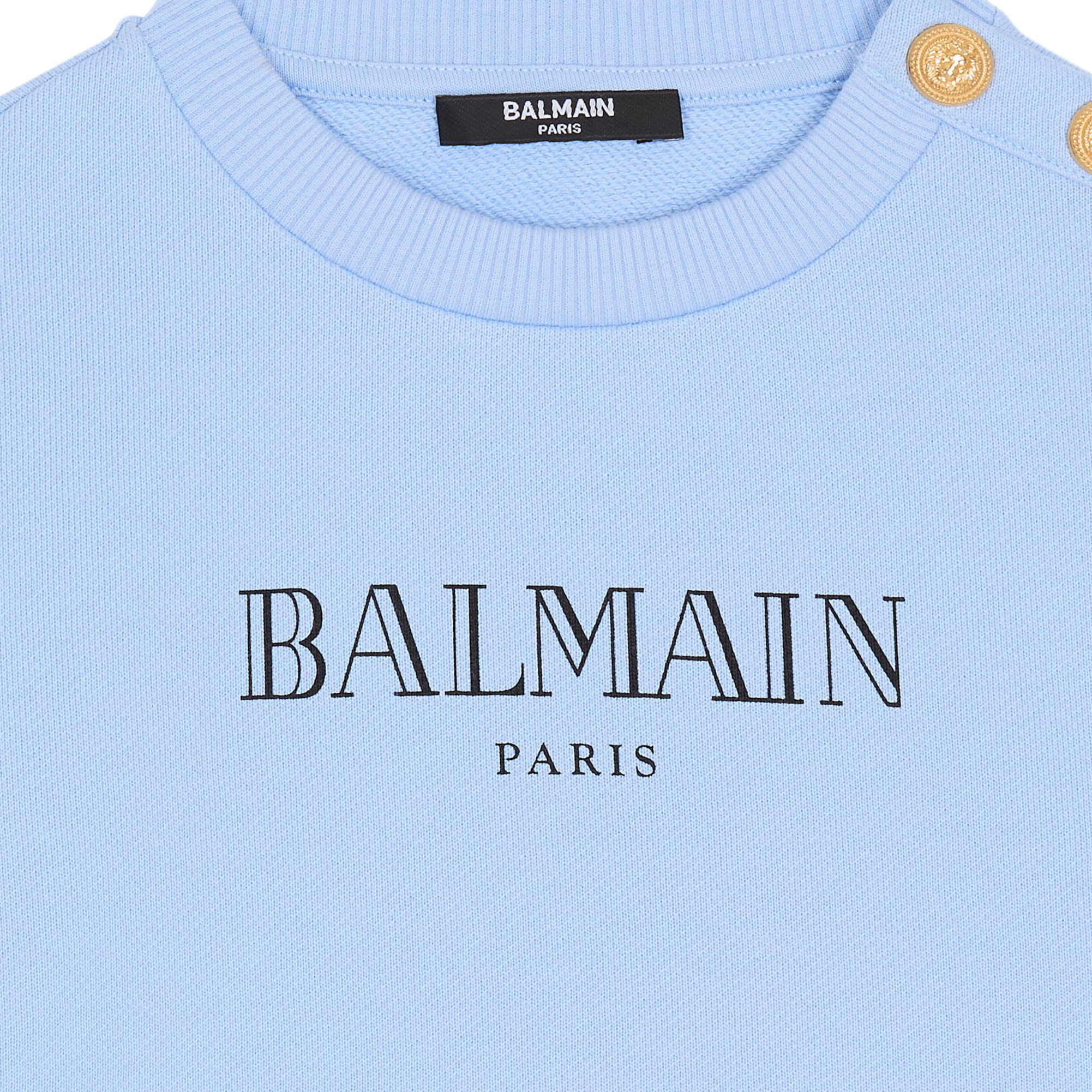 Детский свитшот BALMAIN (черный) — фото 3