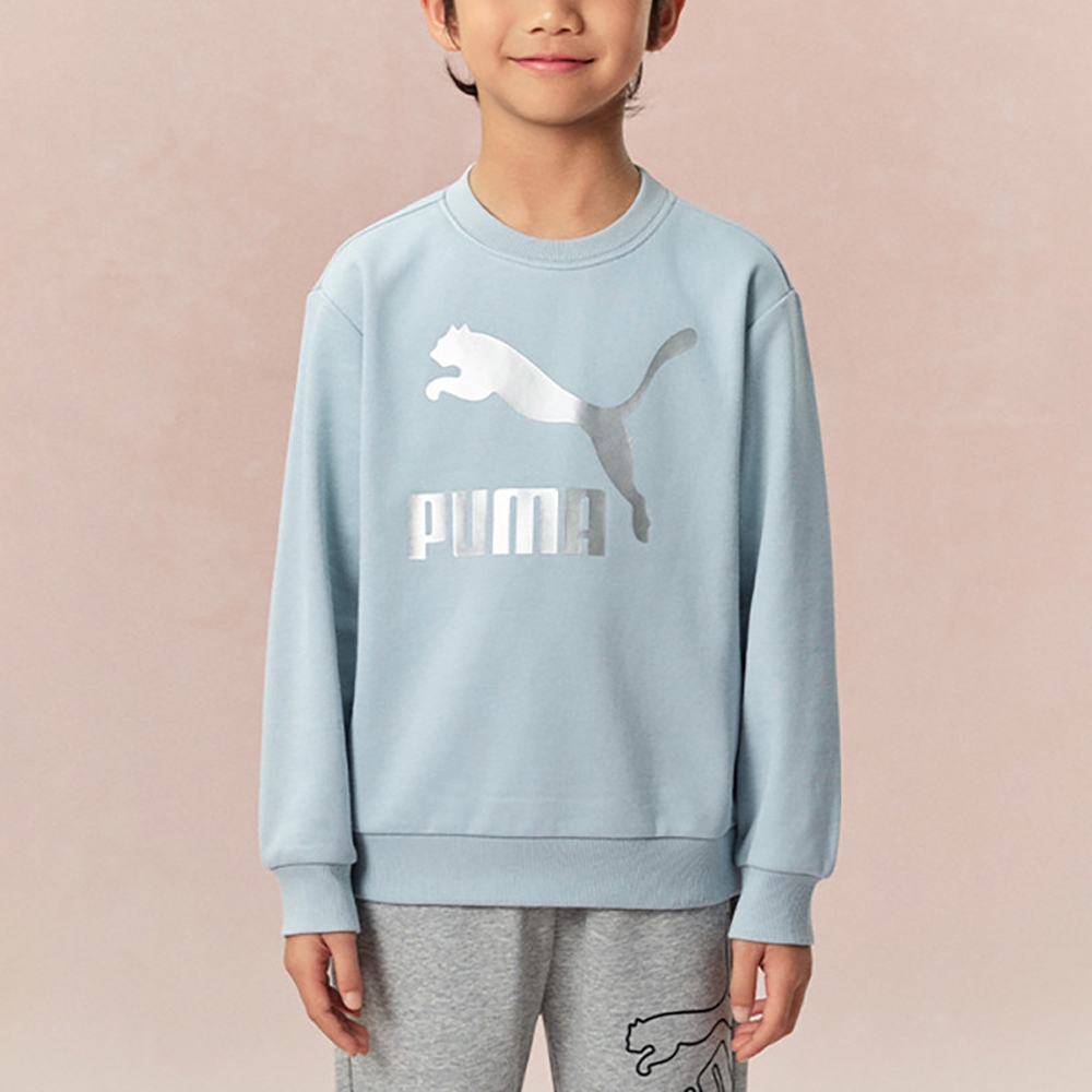 Детское худи PUMA Sportstyle1948 (голубое) — фото 2