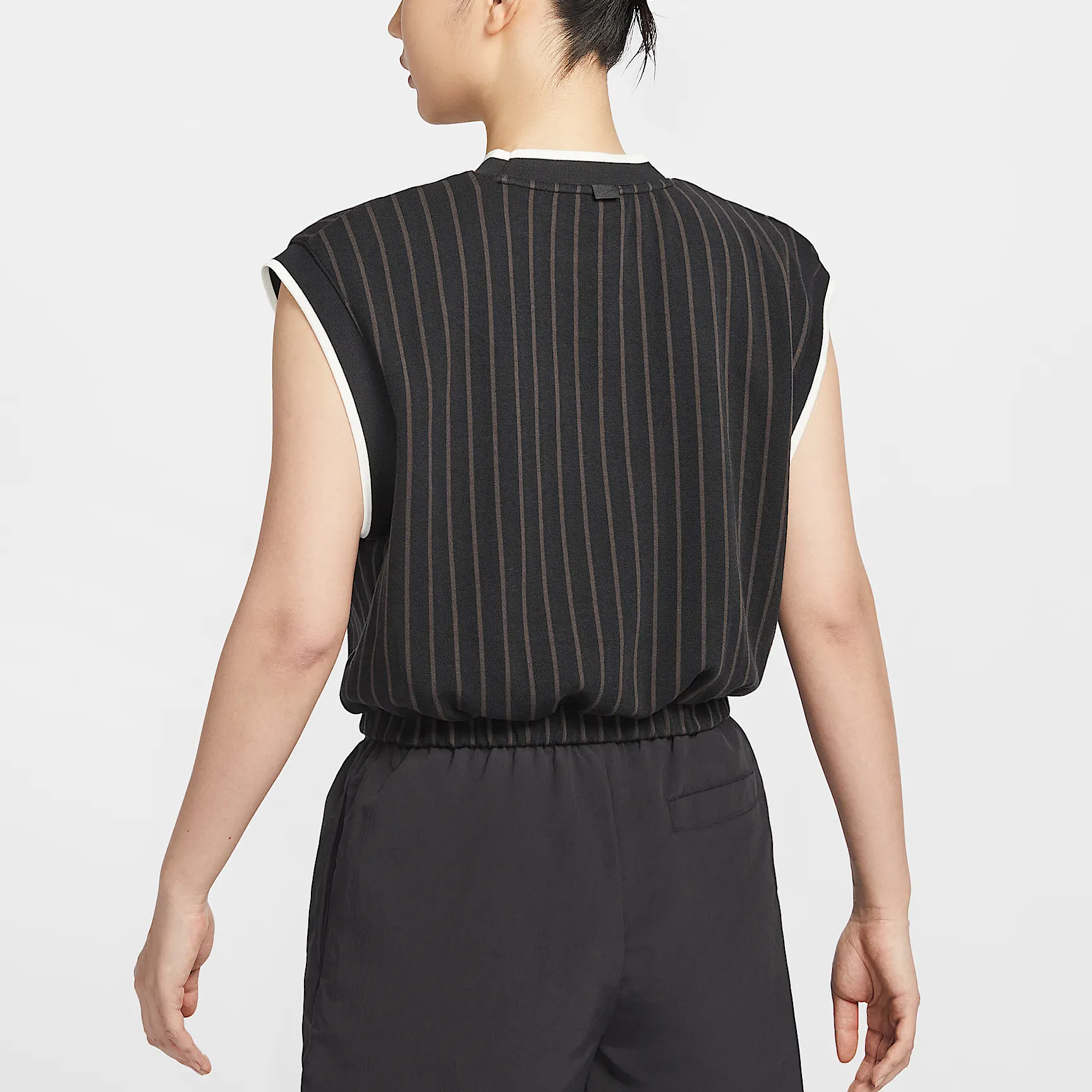 Nike Striped Logo embroidered Top
