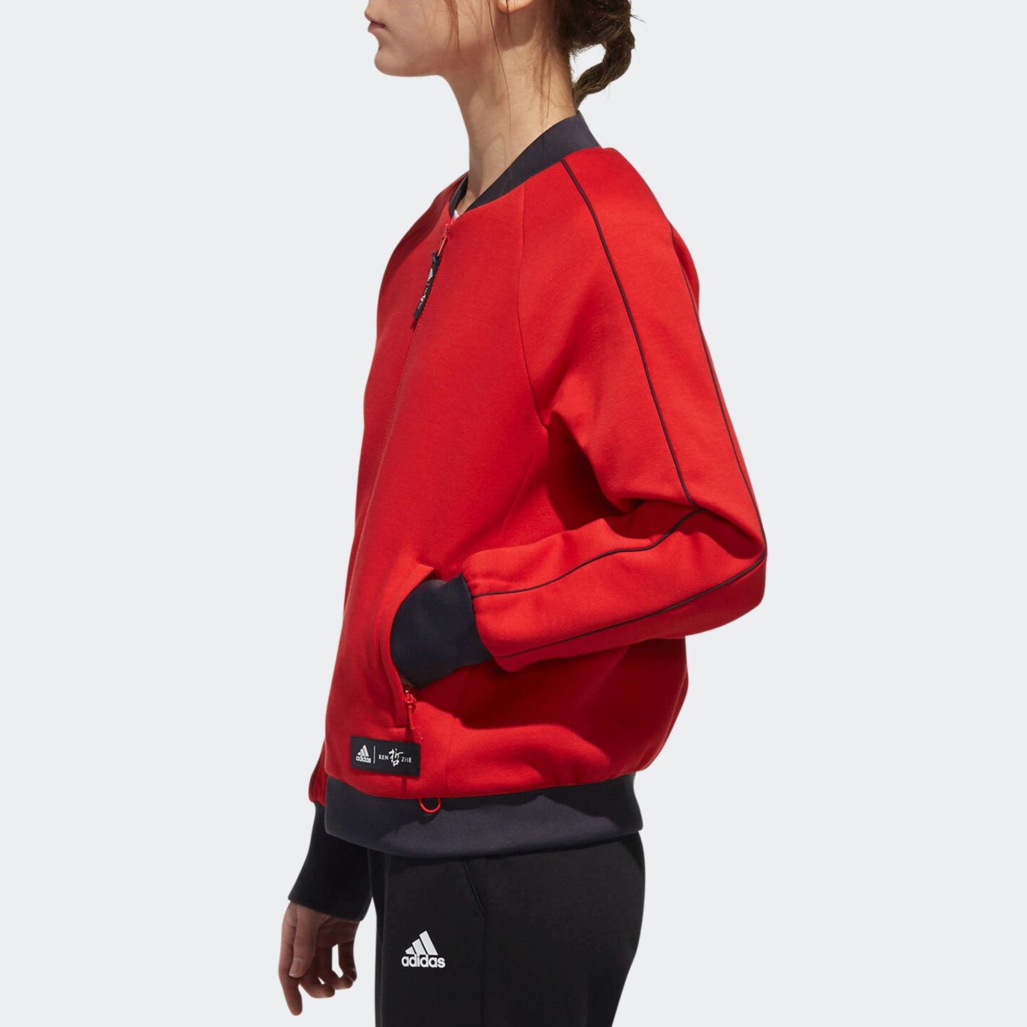 Мужская худи adidas CNY JKT KN Bomb (красный) — фото 5