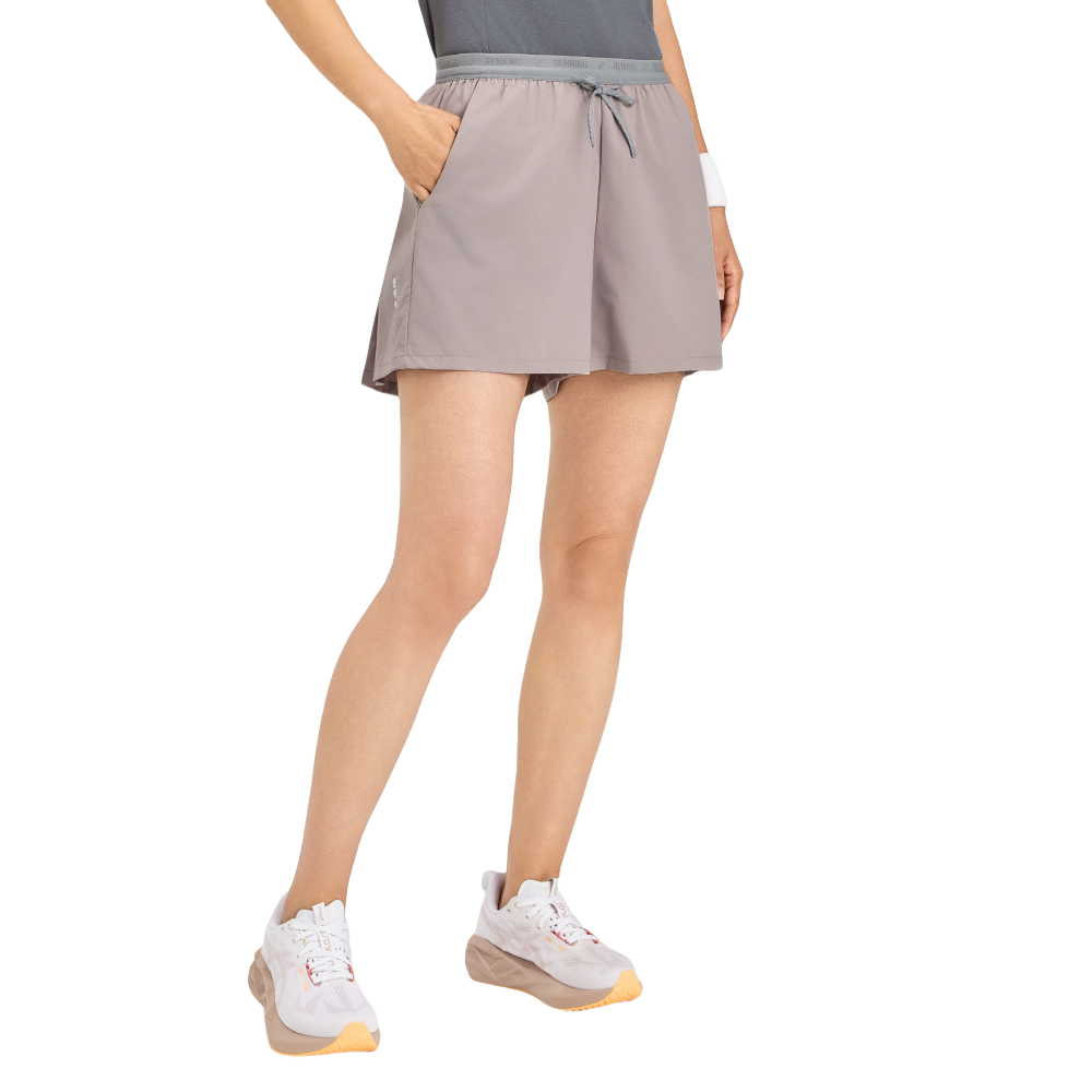 ASICS Sports Shorts Women’s Gray Purple Moderate Woven Shorts