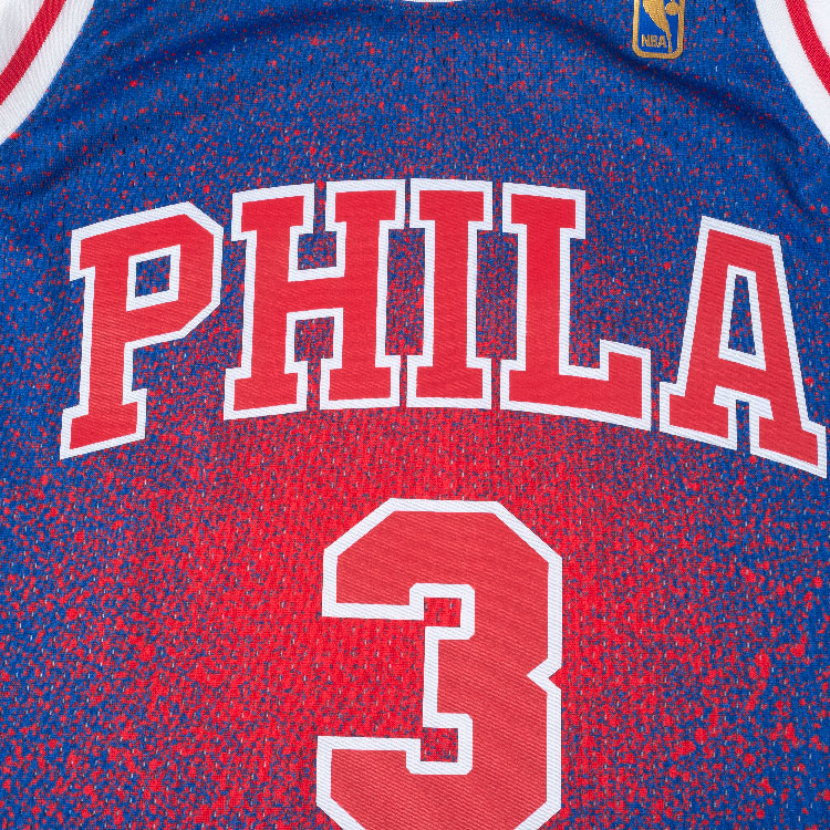 Mitchell Ness Basketball Jersey SW Fan Edition 96 97 Philadelphia 76ers, Allen Iverson Size 3 Unisex Royal Blue