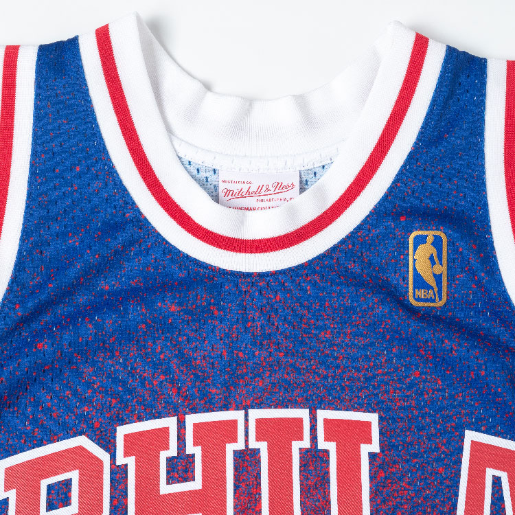 Mitchell Ness Basketball Jersey SW Fan Edition 96 97 Philadelphia 76ers, Allen Iverson Size 3 Unisex Royal Blue