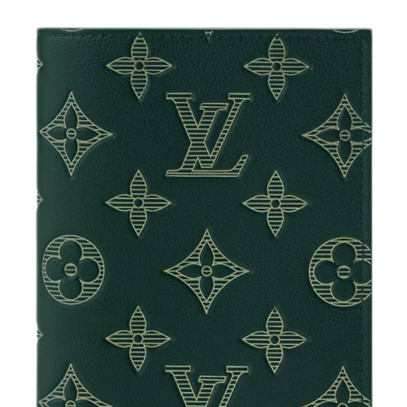 Мужской кошелек Louis Vuitton Monogram Shadow (зеленый) — фото 5