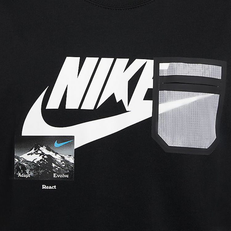 Мужская футболка Nike Sportswear с логотипом (черная) — фото 5