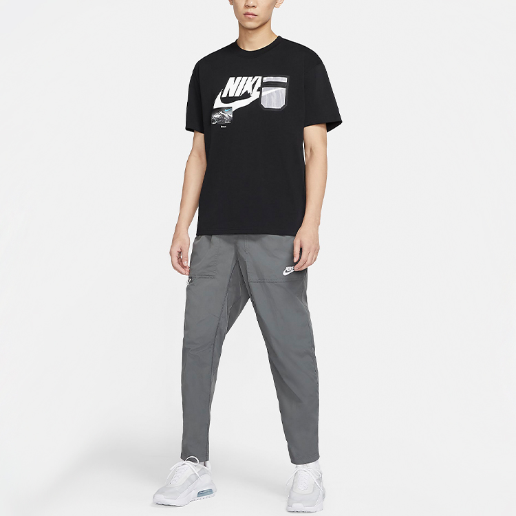 Мужская футболка Nike Sportswear с логотипом (черная) — фото 3