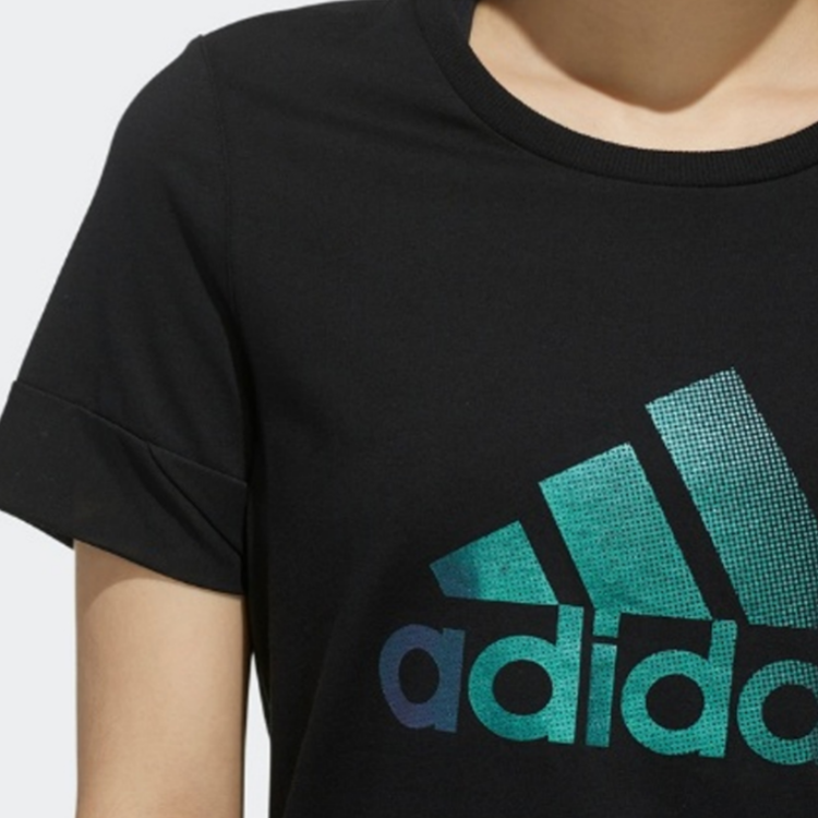 Женская футболка adidas (черная) — фото 5