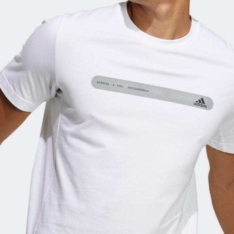 Мужская футболка adidas Logo Tee (белая) — фото 4
