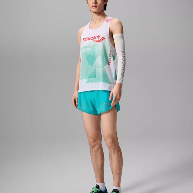 Saucony Tank Top Men’s Geometric Lake Blue Set