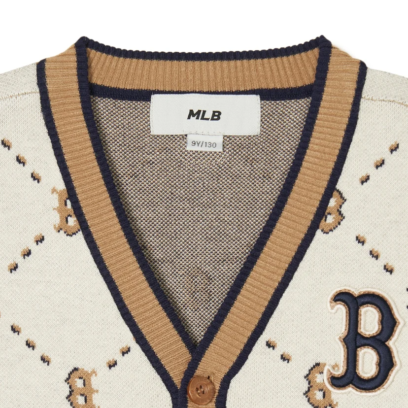 Кардиган MLB KIDS (слоновая кость) — фото 4