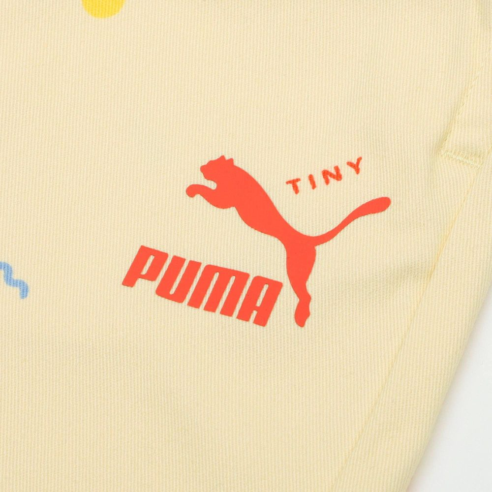 Детские шорты PUMA Tiny x Puma AOP Woven Shorts (бежевые) — фото 4