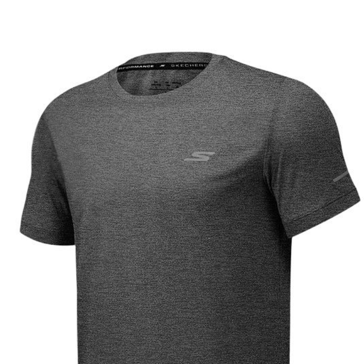 Skechers GODRI SS25 T Shirt Men’s Carbon Black/0018
