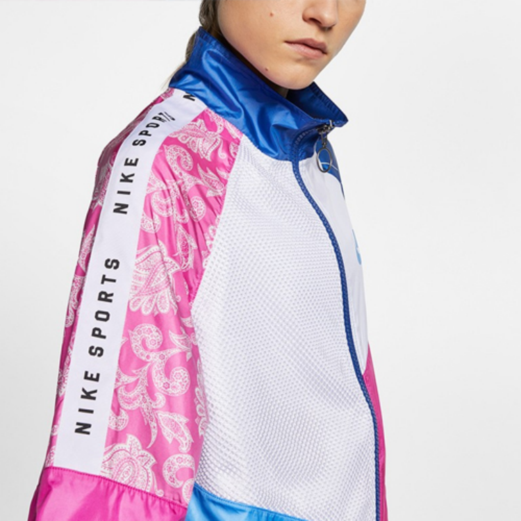 Женская куртка Nike Sportswear (сине-белый) — фото 4