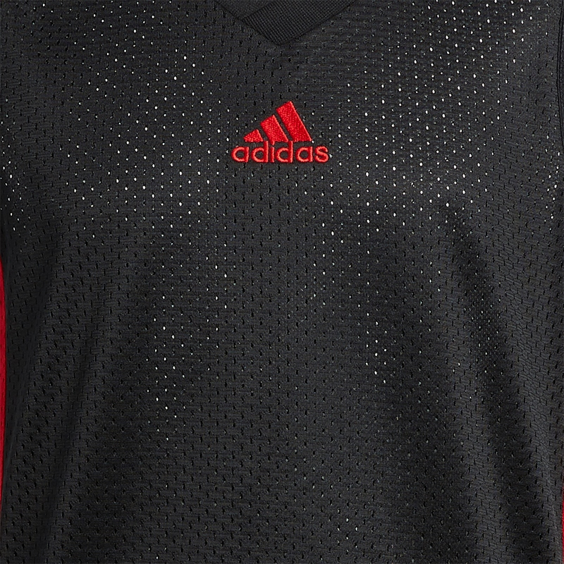 Детская майка adidas (черно-красная) — фото 4