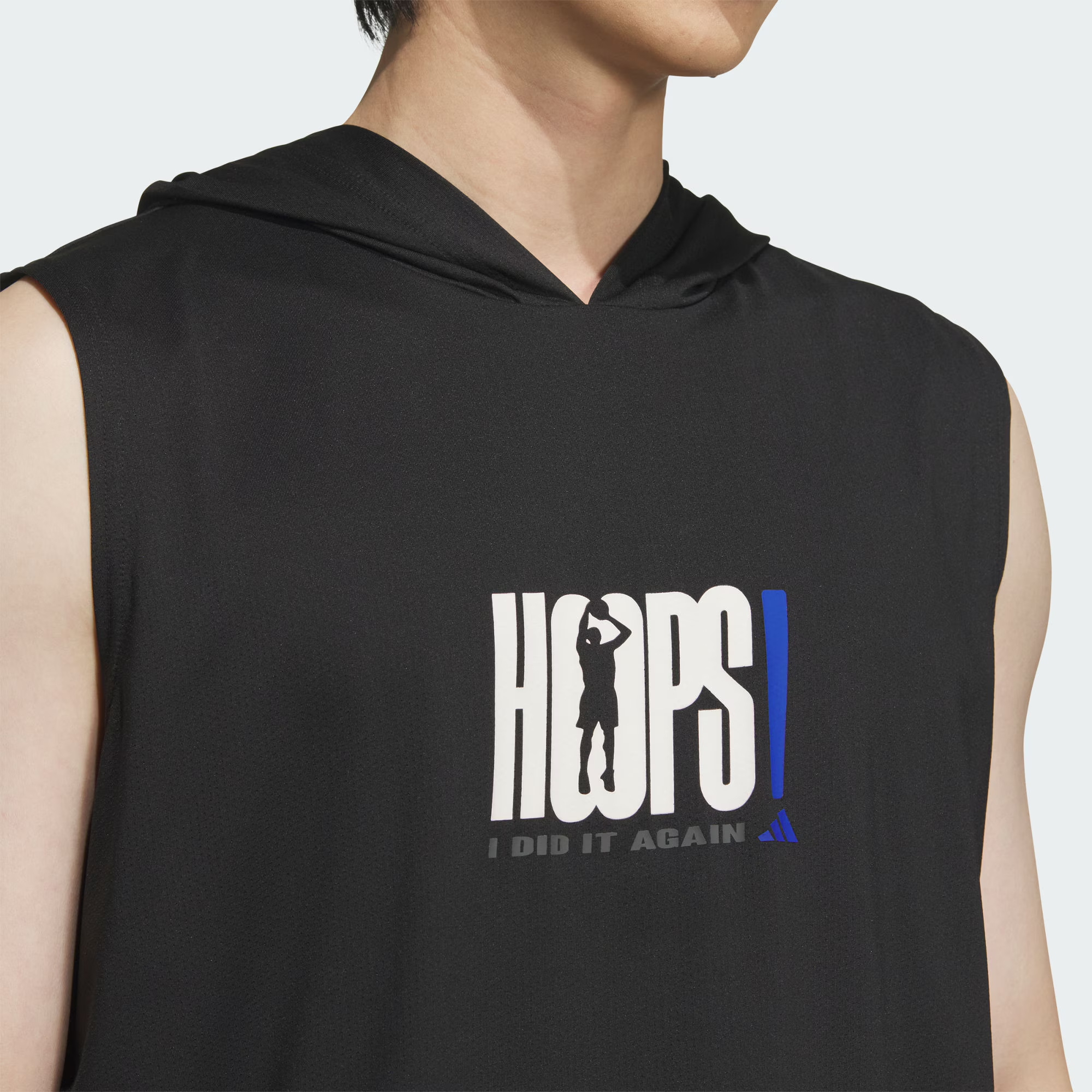 Adidas BASKETBALLHooded Basketball Jersey Unisex Black