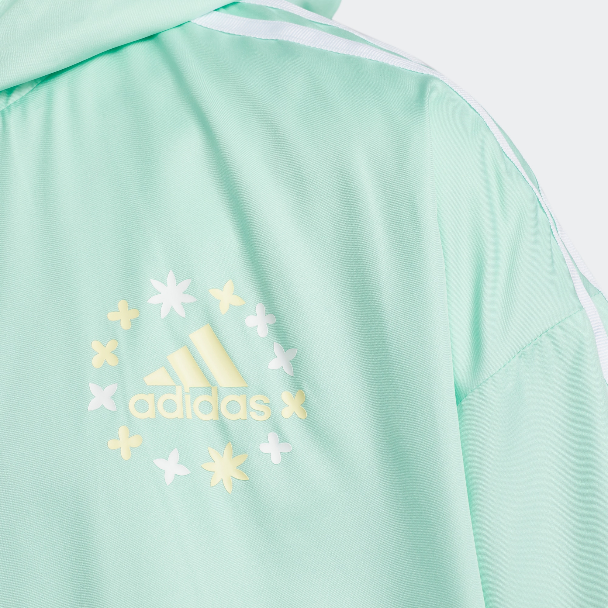 Женская ветровка adidas Logo (зеленая) — фото 4