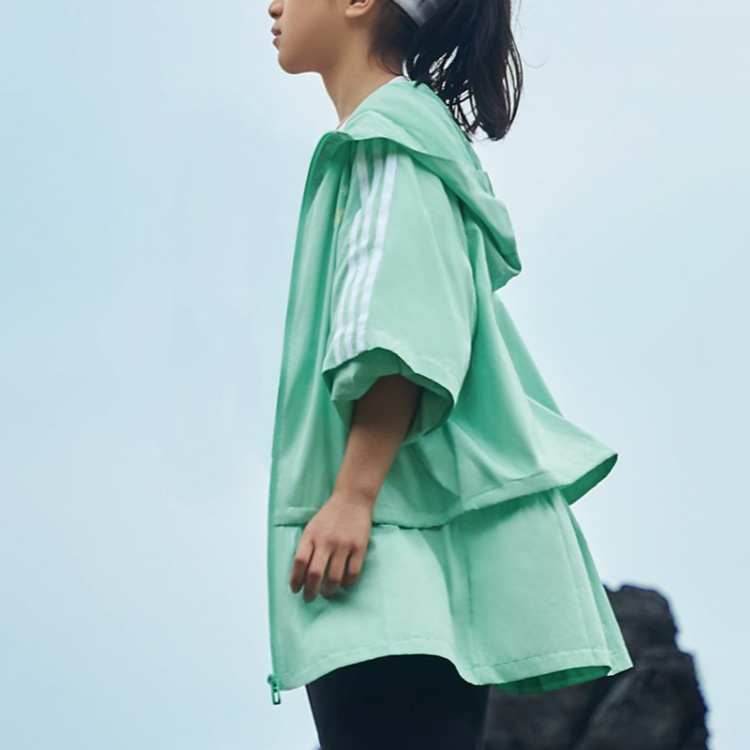 Женская ветровка adidas Logo (зеленая) — фото 3
