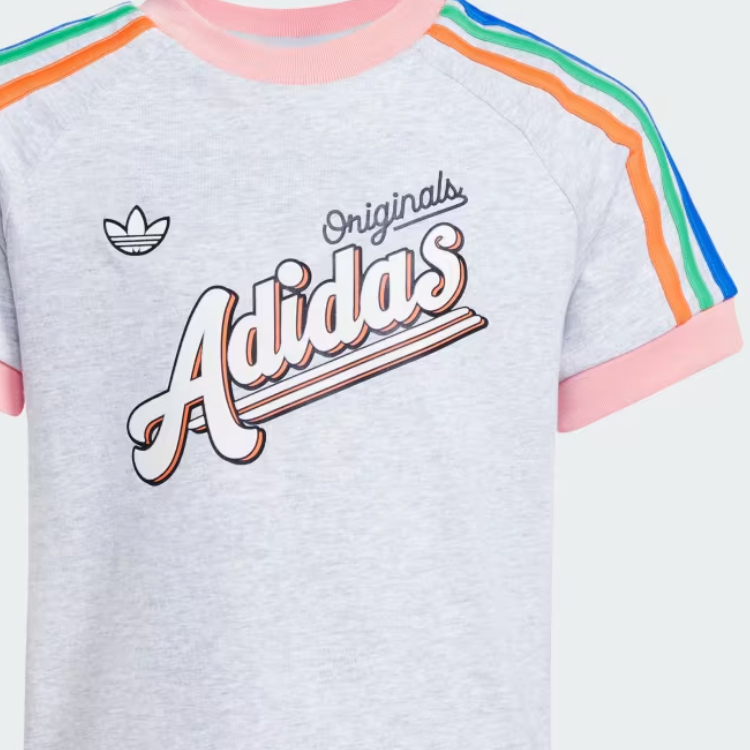 Детский костюм adidas (бело-розовый) — фото 3