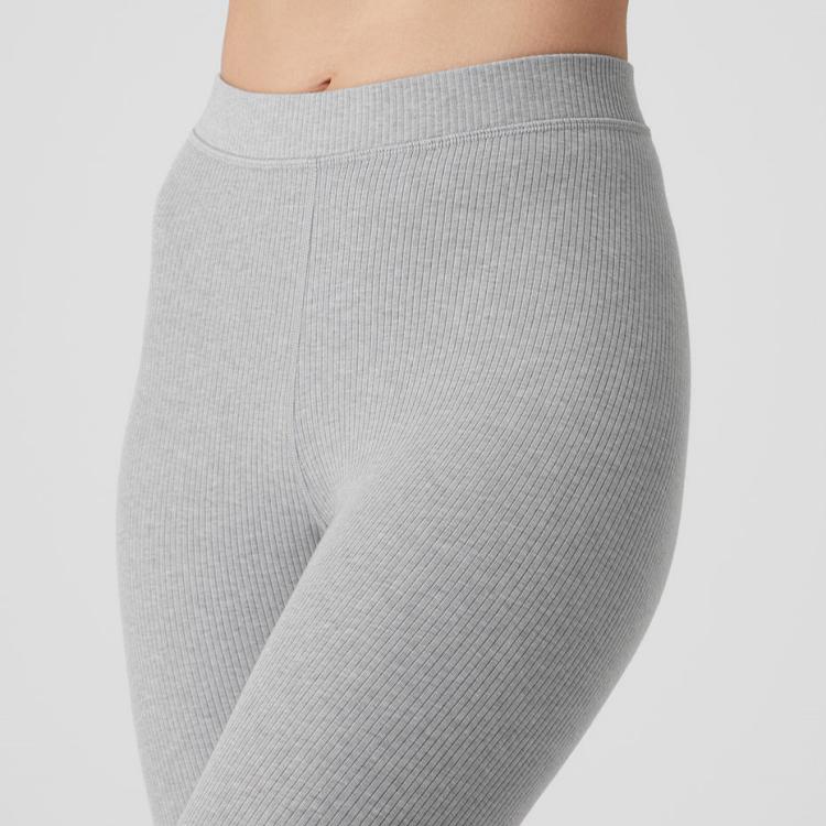 Alo Yoga Leggings Women’s Mixed Gray/Athletic Heather Grey