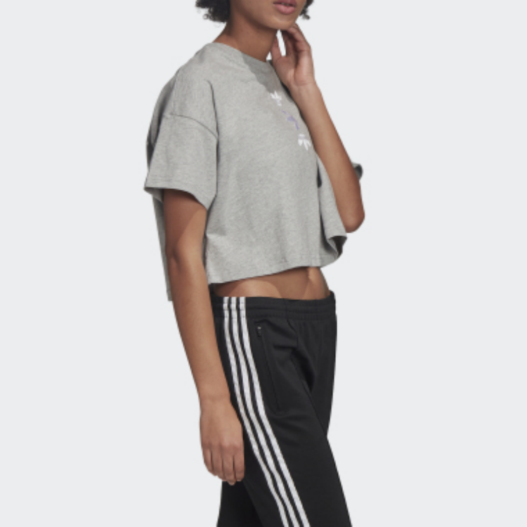 Женские футболка adidas originals logoT (меланж) — фото 5