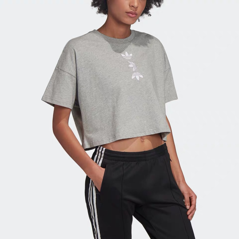 Женские футболка adidas originals logoT (меланж) — фото 3