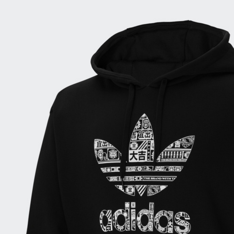 Мужское худи adidas originals Logo (черное) — фото 2