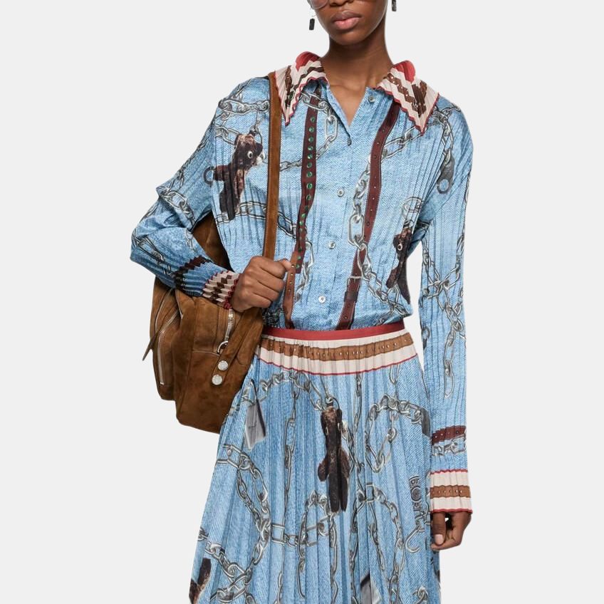 Женская рубашка Acne Studios SS26 (разноцветный) — фото 6