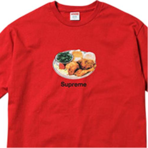 Футболка Supreme SS18 Chicken Dinner Tee (красная) — фото 2