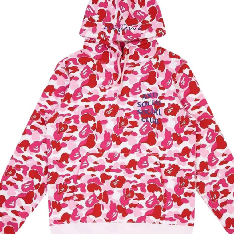 Худи A BATHING APE BAPE (розовый) — фото 4