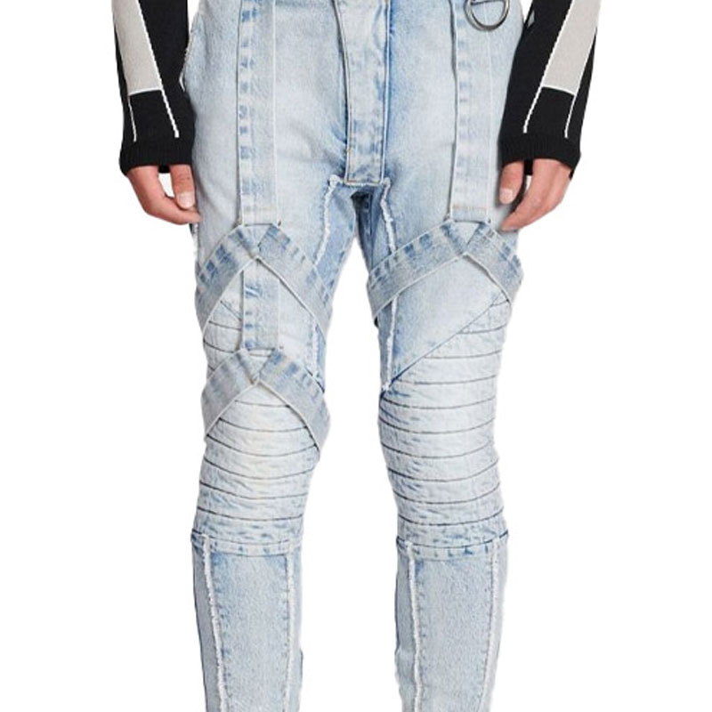 Мужские штаны BALMAIN (синие) — фото 5
