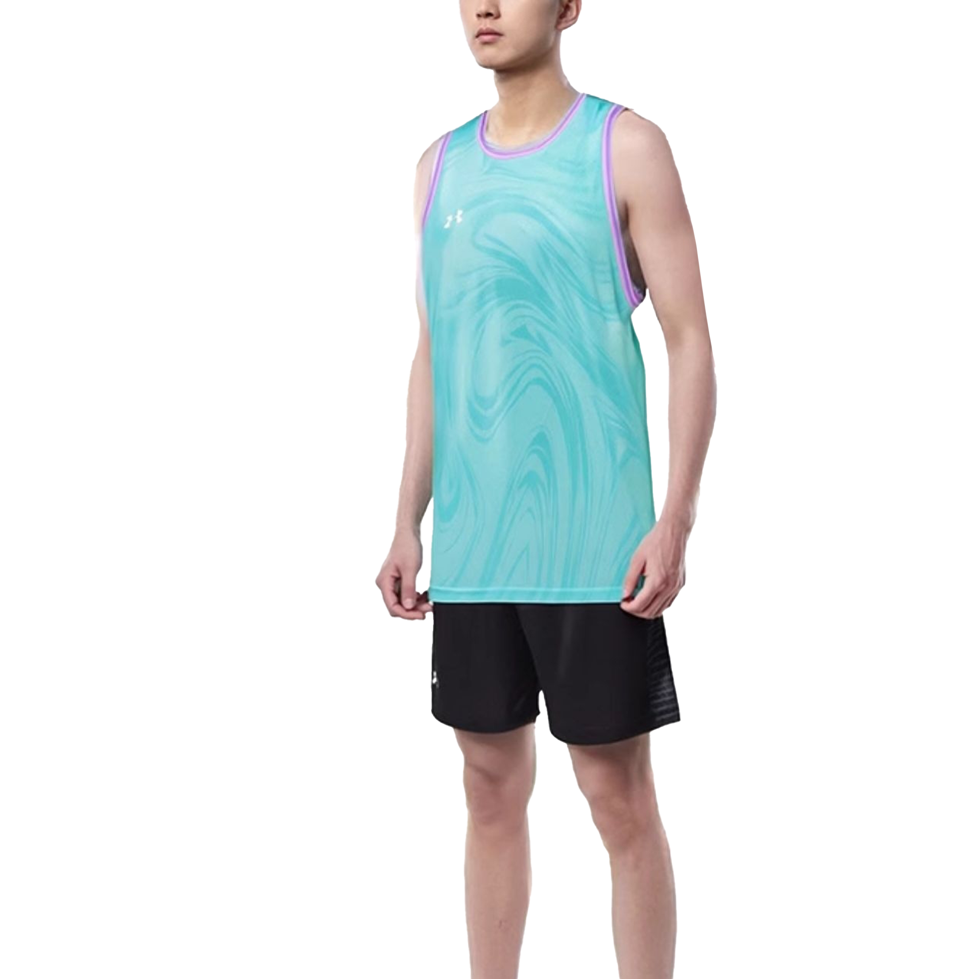 Under Armour Basketball Jersey Men’s Light Green/Pink Purple Edge