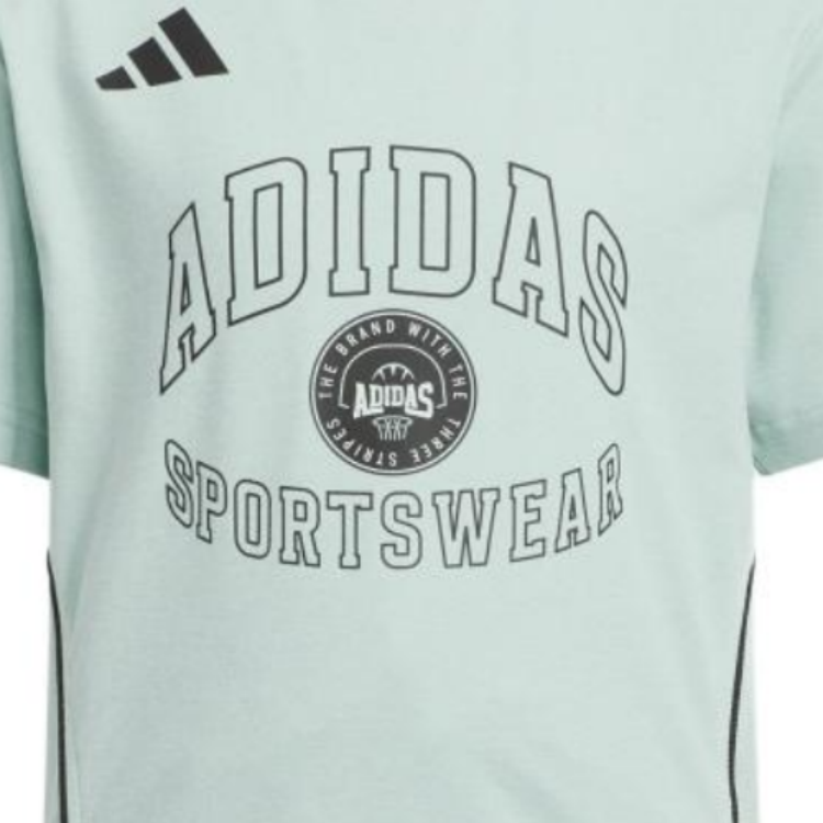 Детский спортивный костюм adidas climacoolsportswear / (салатово-черный) — фото 4