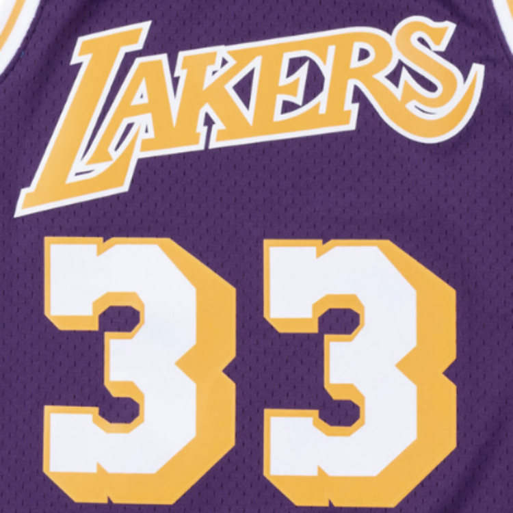 Mitchell & Ness Los Angeles Lakers Away 1983 84 Kareem Abdul Jabbar Swingman Jersey